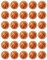 30 x Basketball Themed Edible Cupcake Toppers | Uncut on Wafer Sheet- Qty 30-1.5” each